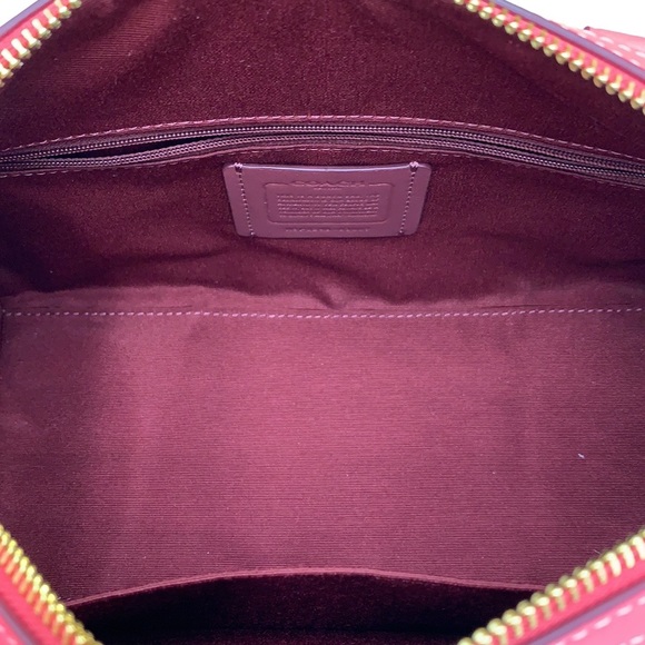 COACH NWT Coach Rowan Satchel In Signature Canvas Brown Watermelon Color - Picture 14 of 16